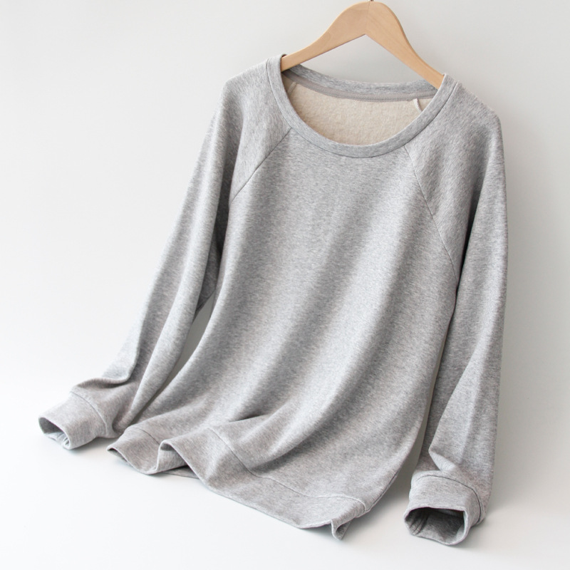 KO1202 Silk brushed bottoming shirt sweater warm suit women's coat thickened outer wear autumn and winter