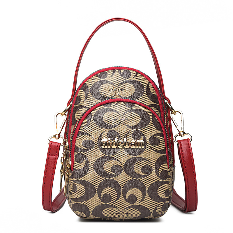 2025 New Outdoor Style Luxury Free Delivery Designer Bag Three Layer Mobile Phone Trend Women's Versatile Soft Leather Shoulder Hand-held Small B