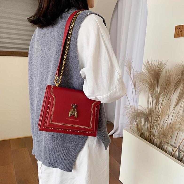 Shoulder Bag Designer Bag Luxury Bag High-Quality New Hot Chain Retro Bee Shoulder Tote Bag, Contrasting Color Crossbody Small Square Woman