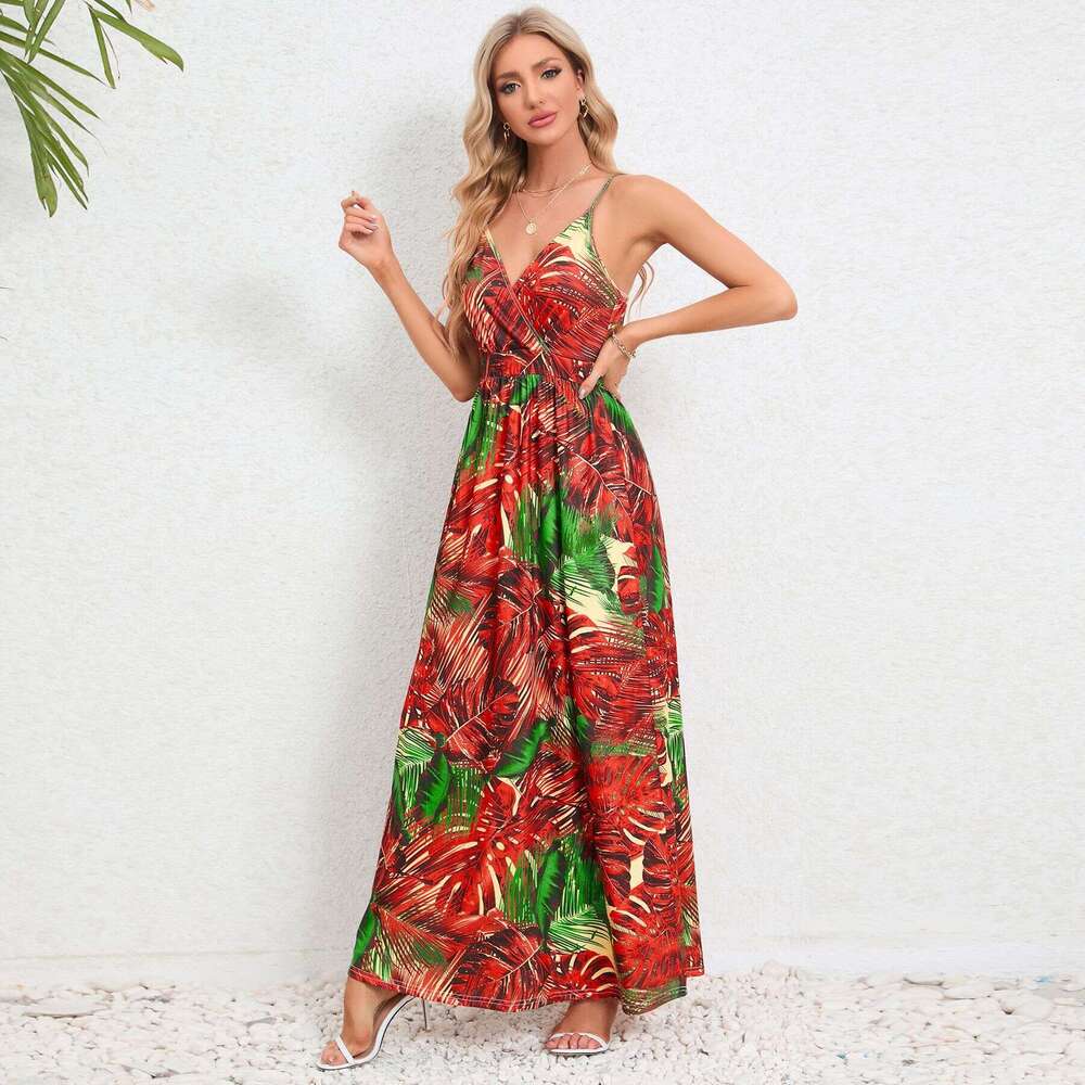 Halter Whit Maxi Dresses Summer Women S Clothing New Fashionable Sexy Strap Bareback Tailored And Slimming Dress Versatile Prom Sexy Dress