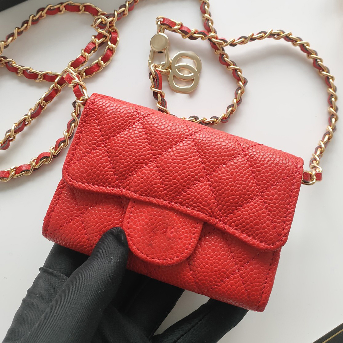 Purses Designer Woman Handbag Wallet Designer Coin Purse Handbag High Quality Caviar Cowhide Flap Purses With Chain Cross Body Bag Designer Crossbody Bags Women