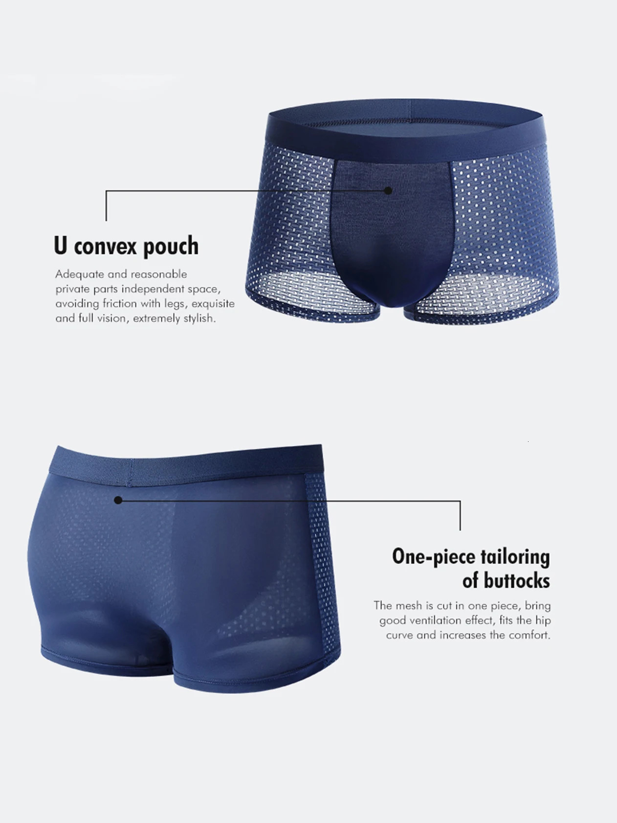 Mens underpants 12 pack fashion models ice silk boxer shorts breathable non-marking soft leisure four corner pants 250519