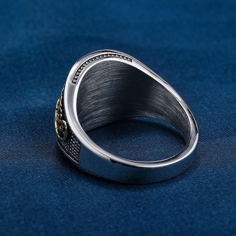 Hot selling personality scorpion black diamond titanium steel ring Nordic minimalist fashion accessory