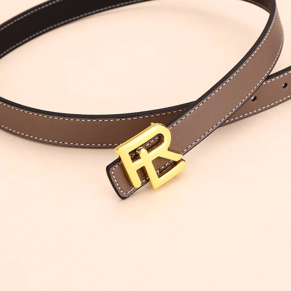 Women's Fashion Use Reversible Leather Belt High Quality Gold Buckle is best matched with women's denim belt dress