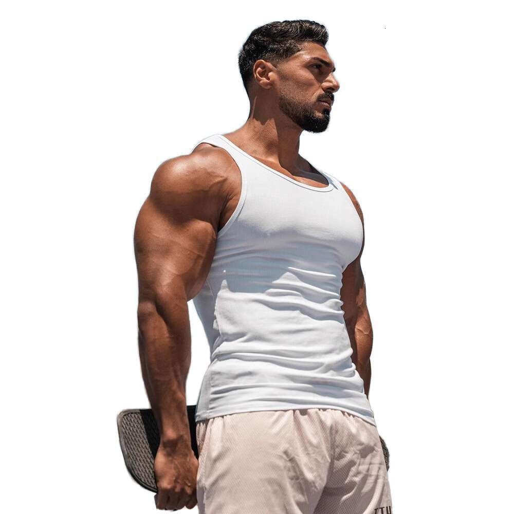 DHessentials Mens Cotton Stretch Tank Top Sleeveless Gym Shirt with Hood Athletic Muscle Fit Workout Tee