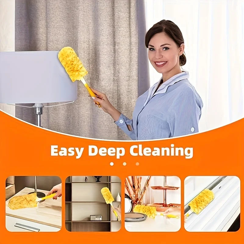 30pcs 360 Dusters Refills for Swiffer Dusters Unscented Heavy Duty Duster Kit Disposable Dusters Refills with 1 Handle for Clea 250522