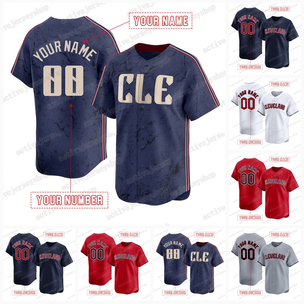 Custom Jersey Guardians 2025 Steven Kwan Naylor Jose Ramirez Clase Brennan Freeman Shane Bieber Carlos Santana