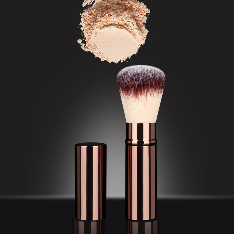 20pcs Makeup Set Professional Foundation Blush Eyeshadow Brush Crease Concealer Eyebrow Powder Blending Dark Bronze Metal Handle Beauty Tools