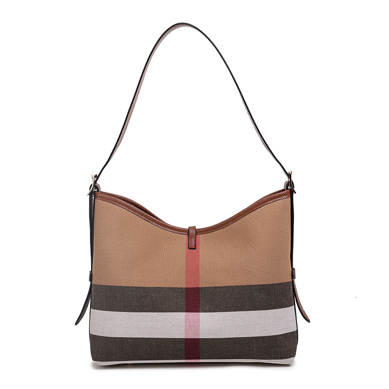 Free Shipping Designer Bag 2025 New High-end Leather Womens Bag Color Blocked Plaid Bag Armpit Bag Large Capacity Tote Bag Shoulder Crossbody Bag