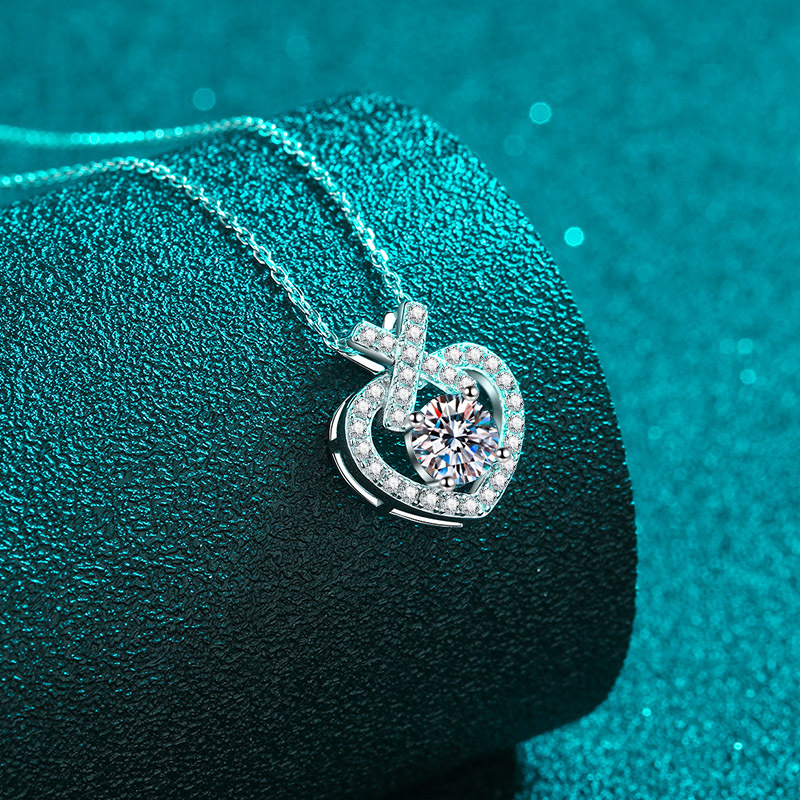 Sophisticate Your Style: Heart Shaped Jewelry Piece with Moissanite Gemstone