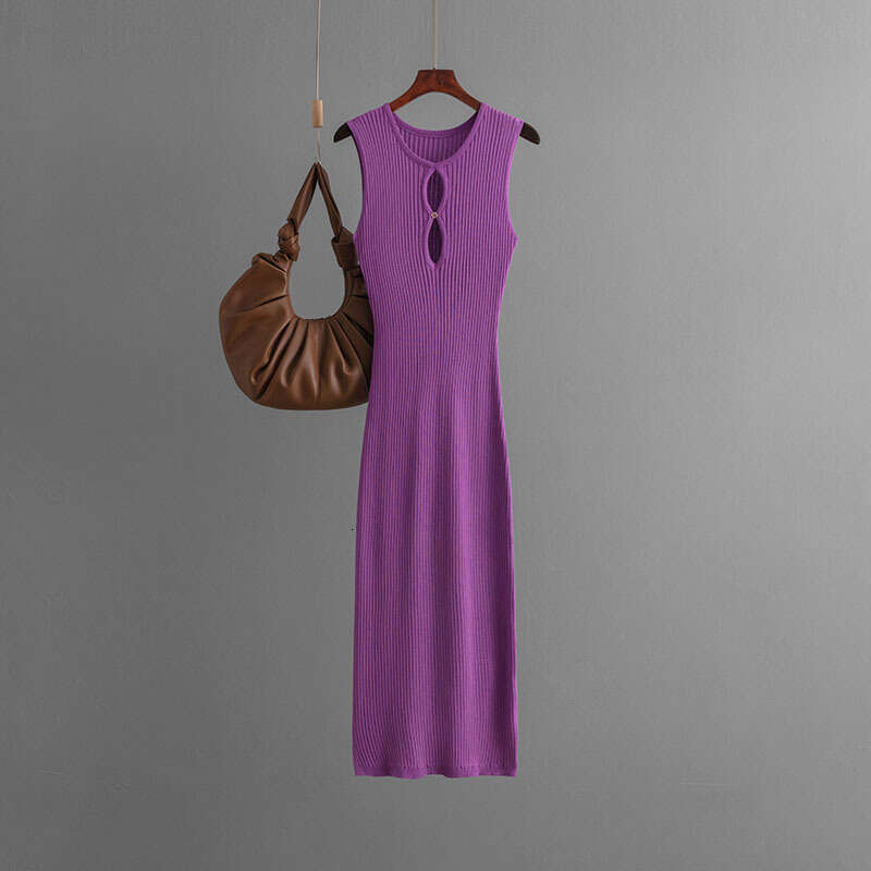 Halter Whit Maxi Dresses Women S New Summer Sexy Hollow Knitted Sleeveless Round Neck Slimming Dress For Women Prom Sexy Dress