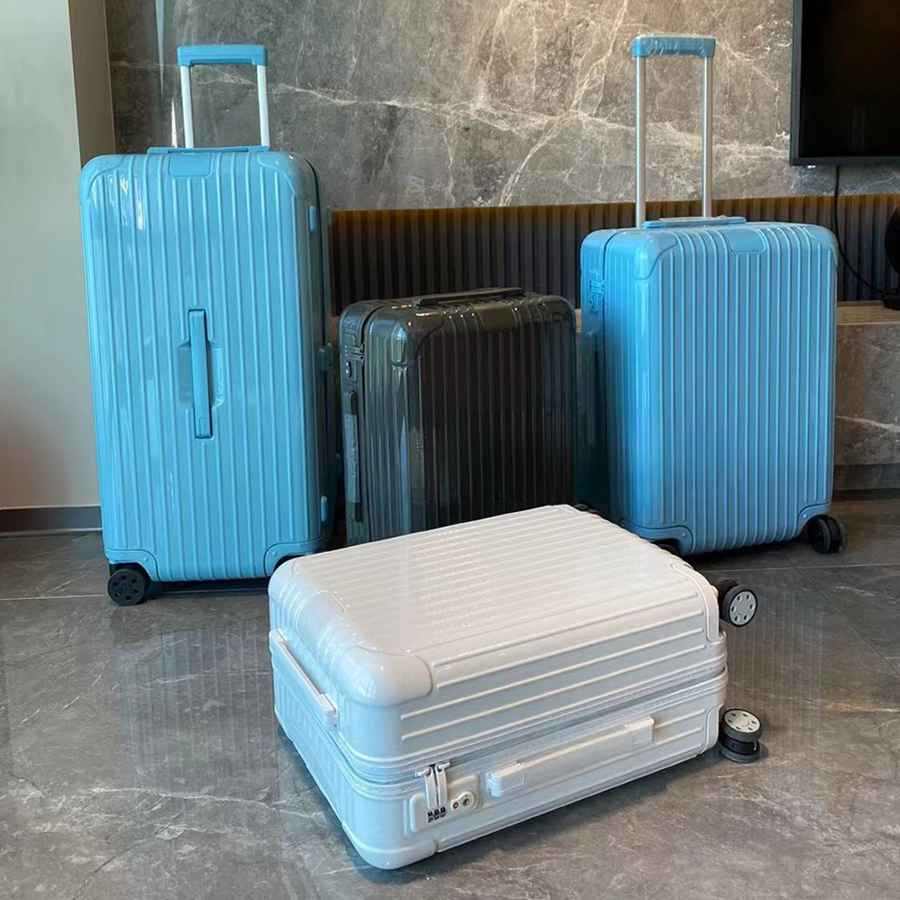 Rim0 Suitcase 30 inches Design Luggages With Wheels Travel Suitcase Boarding Case Large Capacity Box Unisex Plastic Makeup Bags Leisure Trolley Box Password Lock