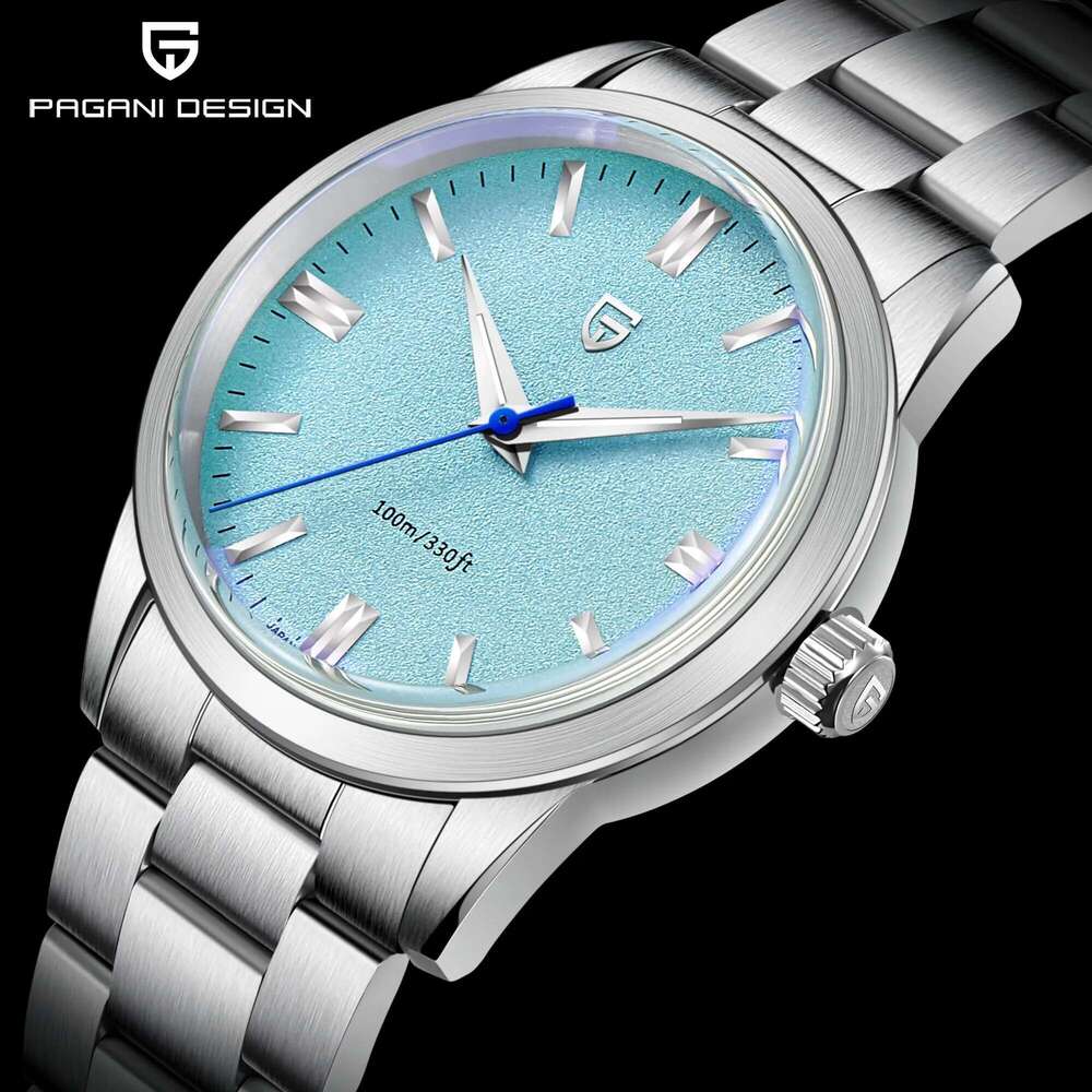 PAGANI DESIGN 2024 New 38Mm Men's Quartz Stainless Steel AR Coating Sapphire Vh31 Business Sports Watches Watch For Men