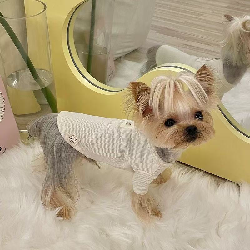 T00280 Spring and Summer Dog Clothes Suit Vest Vest Pet Maltese Schnauzer Dachshund Yorkshire Teddy Bichon