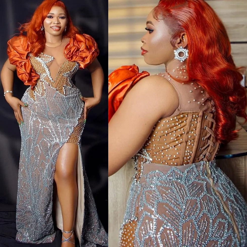 Silver Mermaid Prom Dresses 2025 Illusion Crystals Beaded High Split Evening Formal Party Second Birthday Engagement Gowns Plus Size Dress For Special