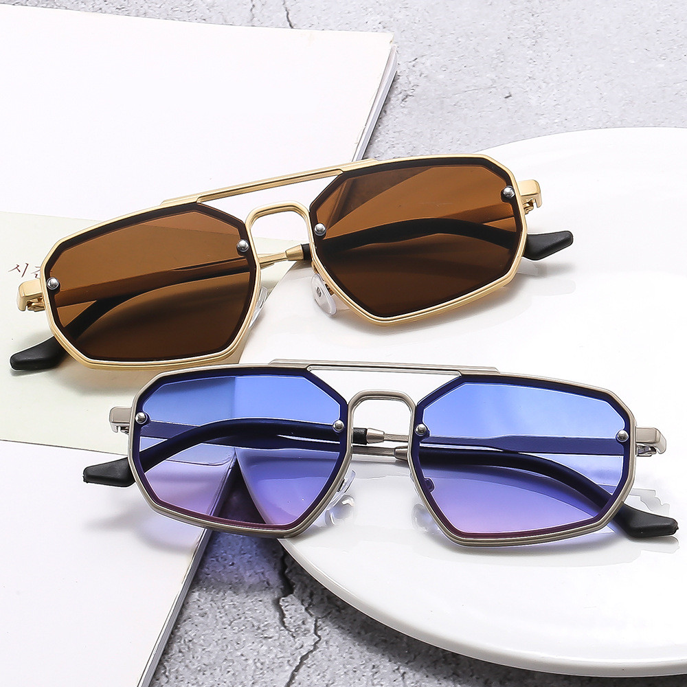 Designer Sunglasses For Women Men Fashion Sunglasses Luxury Polarized Lens Goggle Pilot Metal Frame Oversized UV400 Eyewear Luxury Style Sunglasses AS