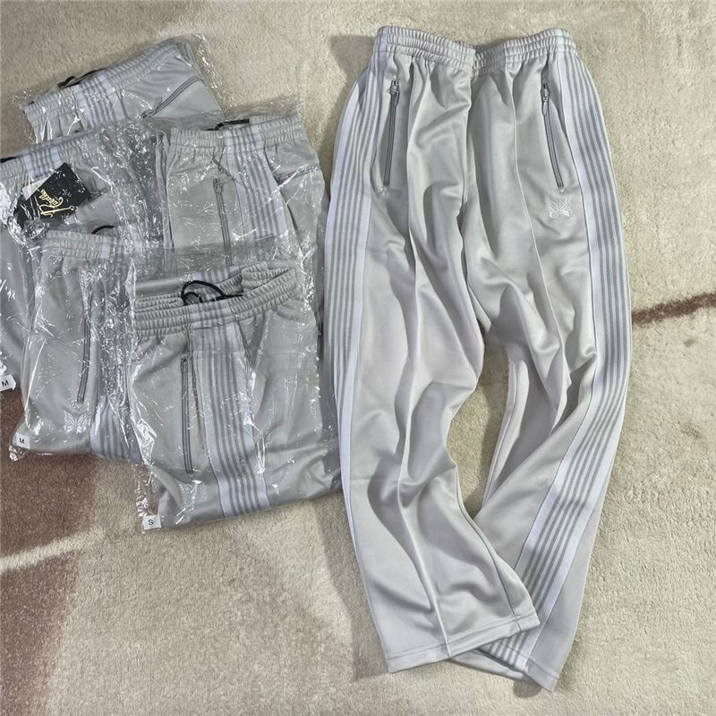 White Stripe Sweatpants Men Women 1 High Quality Embroidered Track Pants