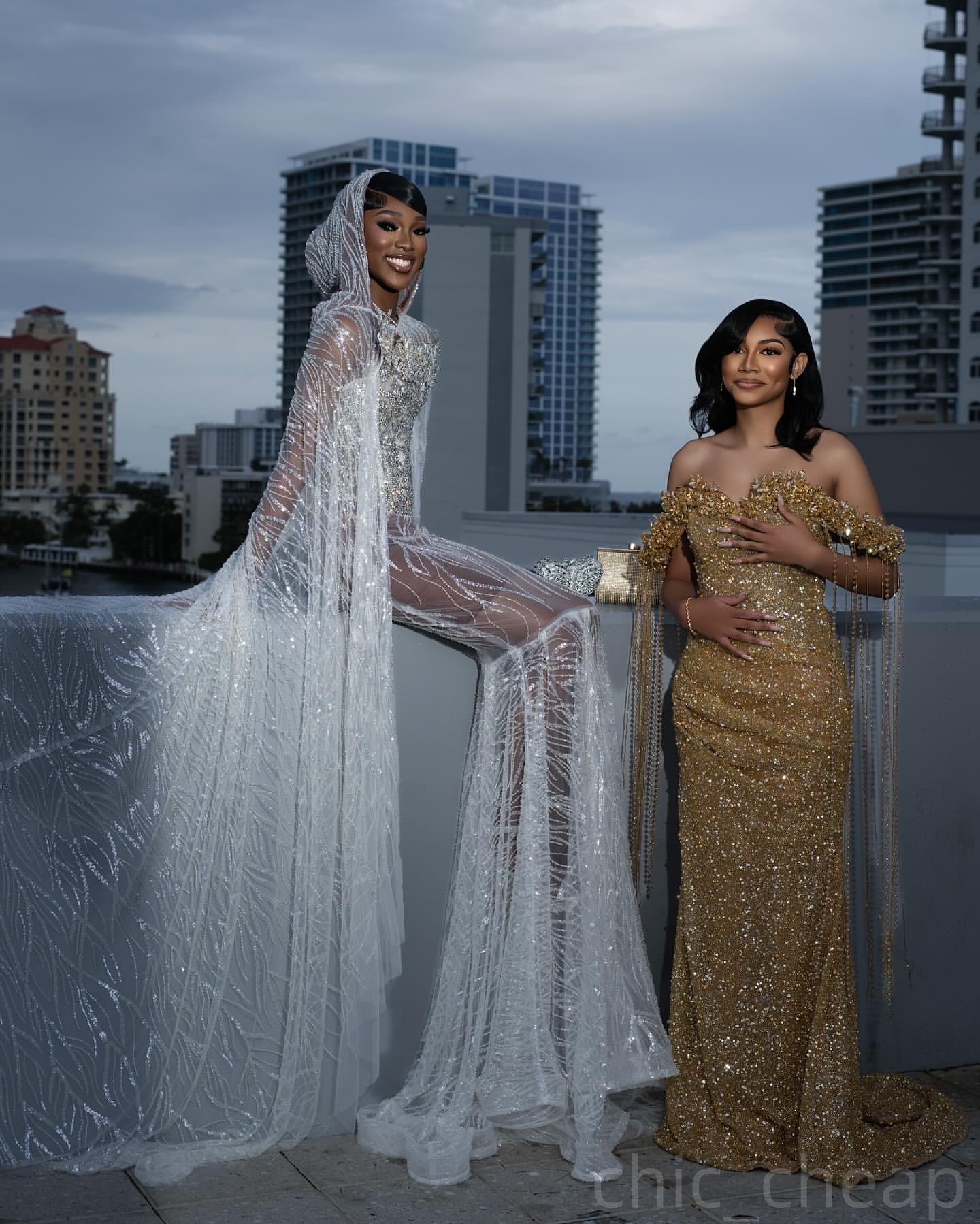 Gold Mermaid Prom Dresses 2025 Sequined Crystals Sweetheart Evening Formal Party Second Birthday Engagement Gowns Plus Size Dress For Special Occasion