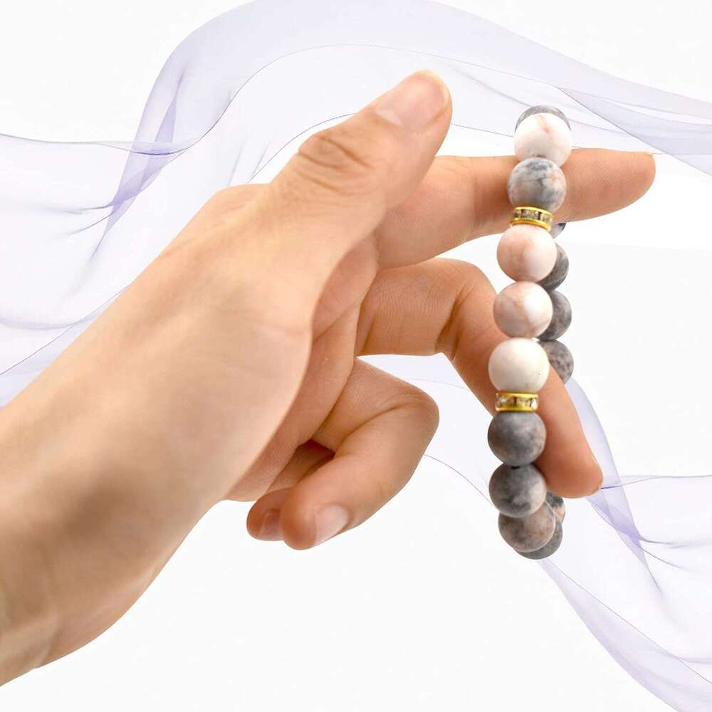 Anxiety Crystal Chakra Beaded Bracelets Rose Quartz Crystals And Healing Stones Yoga Bead Calming Stretch Bracelet Stress Relief Gifts For Women