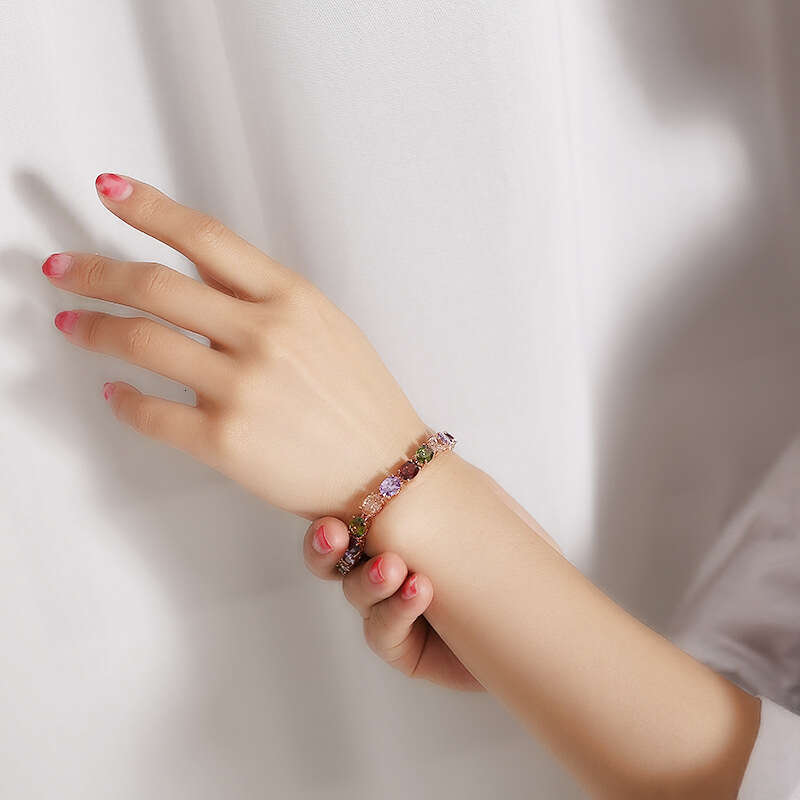 Dudu Butterfly Style Jewelry Colorful for Women, Fashionable and Elegant Zircon Sparkling Dia Colored Bracelet