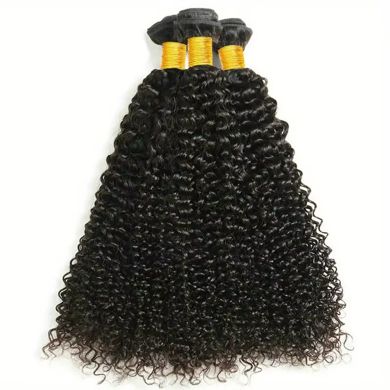 Kinky Curly Bundles Brazalian Human Hair 100% Unprocessed Soft Remy Hair Natural Black Human Hair Extensions For Women Raw Hair Brazilian Bundles Orig