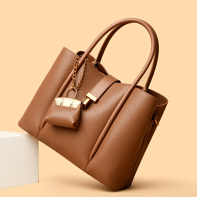 Free Shipping Designer Handbag New High-end Texture Versatile Bucket Fashionable Light Women's Large Capacity Commuting Bag Can Be Slung Diagonal