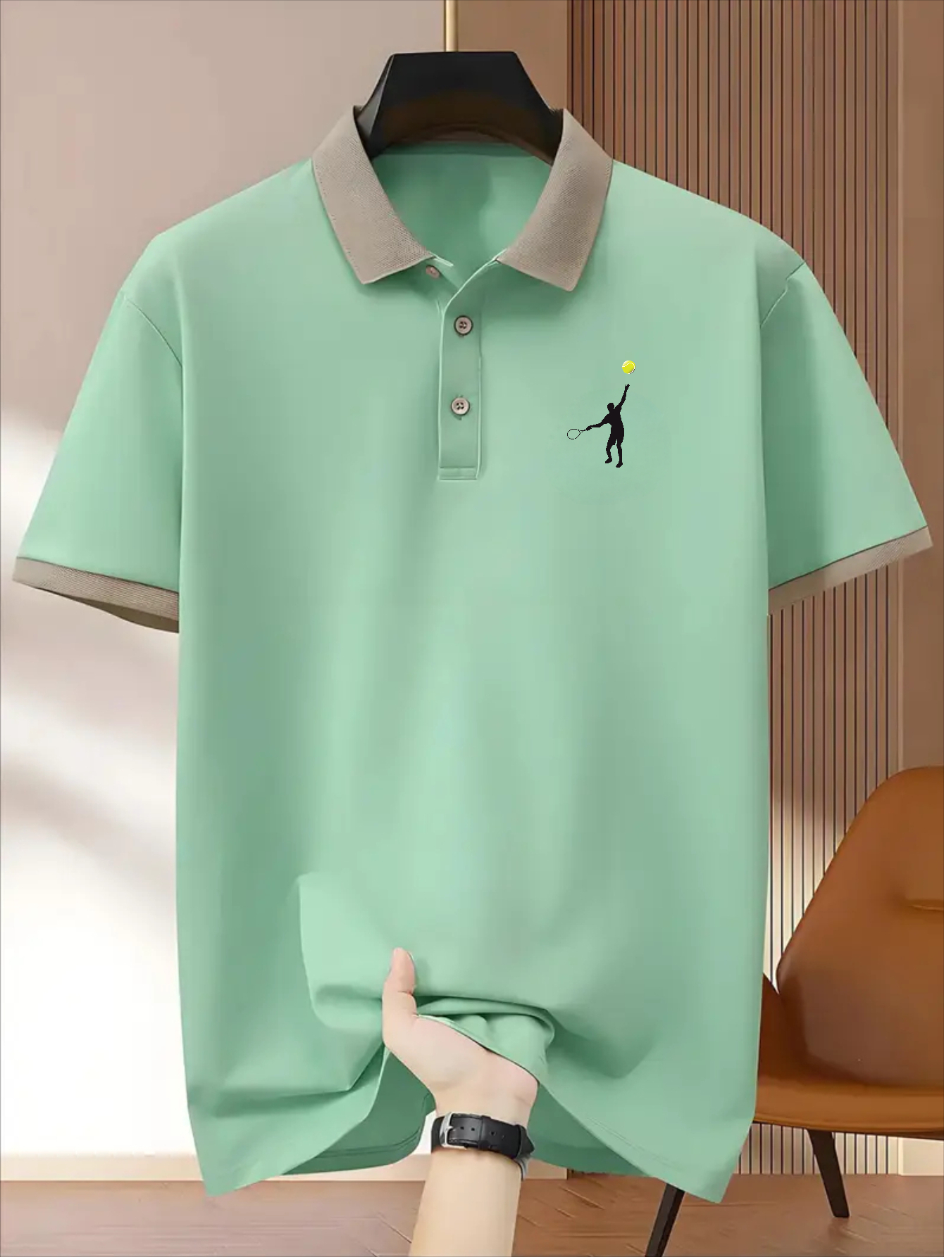 Man Tennis sport Print Polo Shirt Designer T Shirts Short Sleeve Casual Slim Fit Summer men's Tshirts Tops Fashion polo shirts