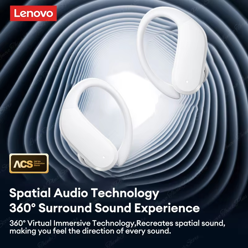 Lenovo XT55 OWS Wireless Bluetooth 5.4 Earphones 45H Long Battery Life Headphone Noise Cancelling Gaming Headset With Mic