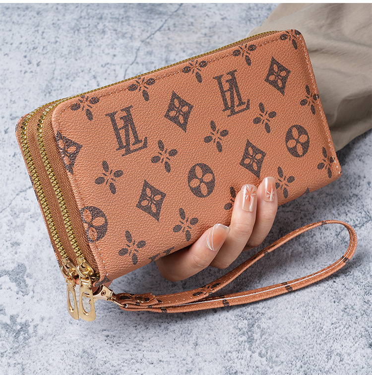New Long And Fashionable Double-Zipper Large-Capacity Wallet For Women