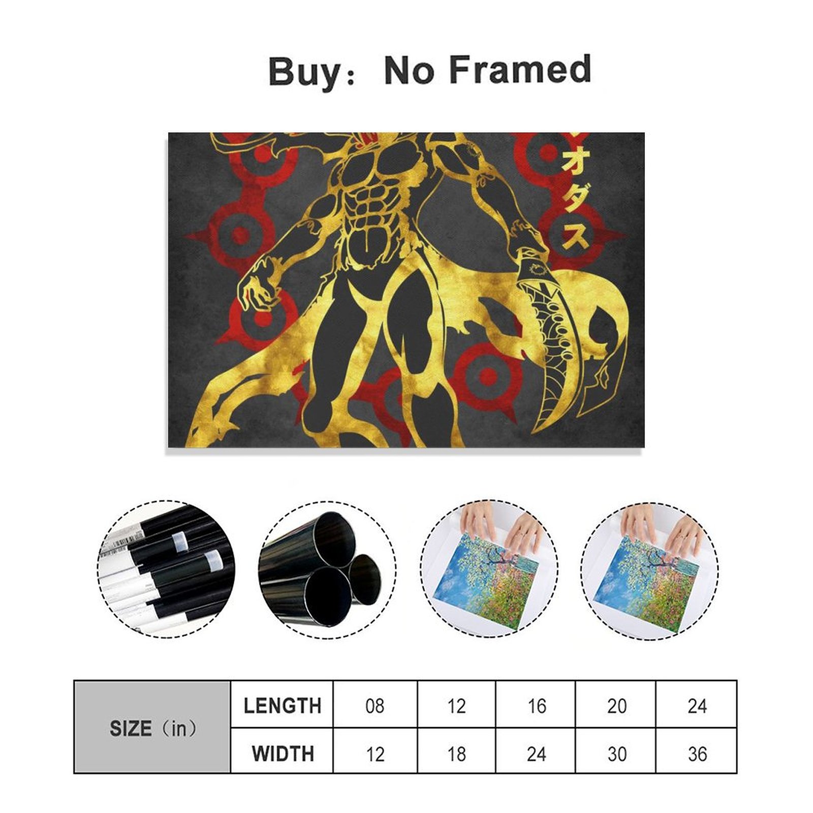 Hanging Picture-Rectangle Anime Meliodas Seven Deadly Sins Unframe-style Canvas Prints Wall Painting Wall Art Decor Print Picture Paintings for Living