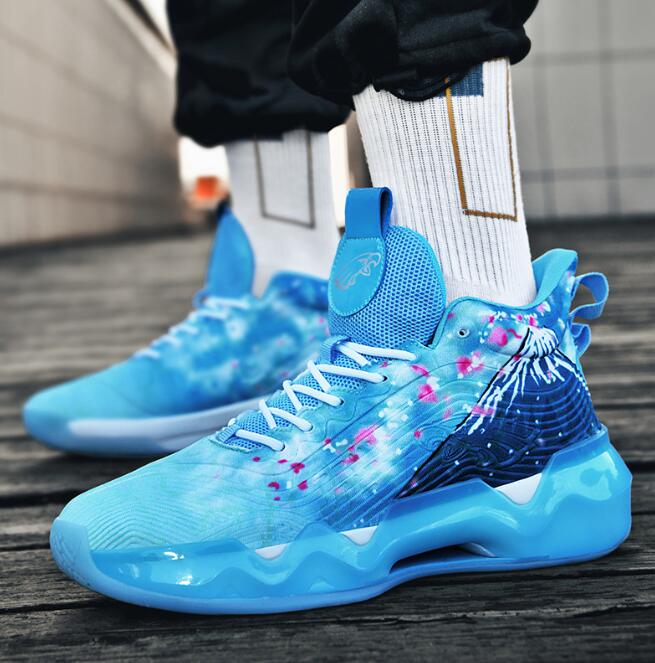 Night light high basketball sneaker for men practical concrete floor boots for teenagers junior high students elementary school and children sports sh