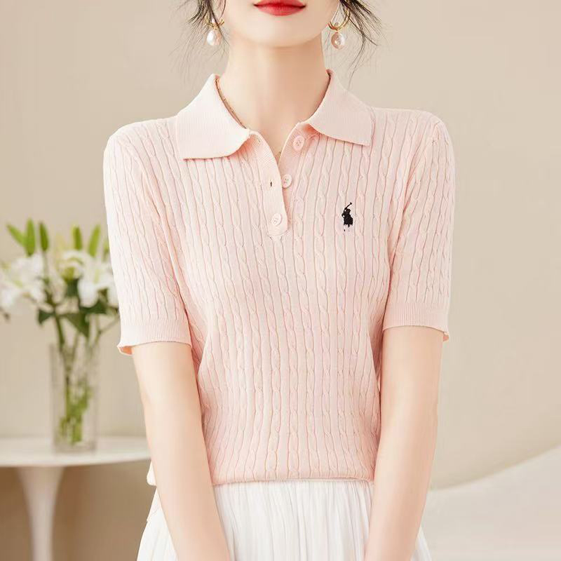 Designer womens polo shirt women tshirts women tshirt Embroidery letter tee women clothes tops T-Shirts 100% Cotton short sleeve T-shirt clothes