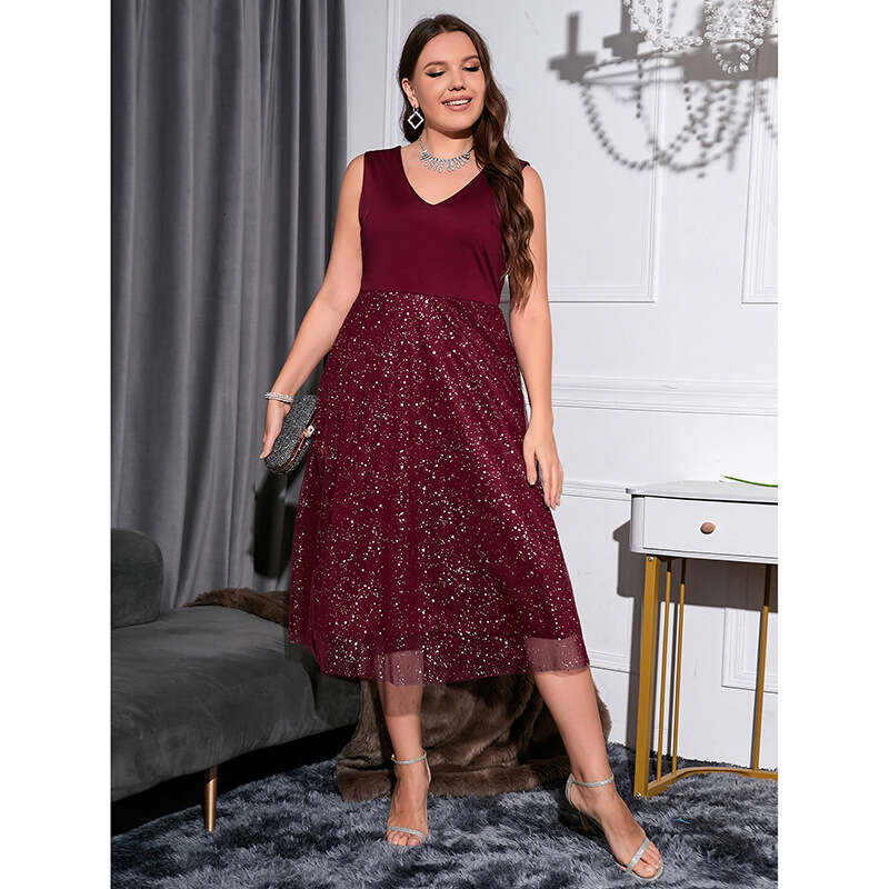 Halter Whit Maxi Dresses New Summer Intellectual Women S Large Size V Neck Elegant Slim Fit Polka Dot High End Dress For Women Prom Sexy Dress