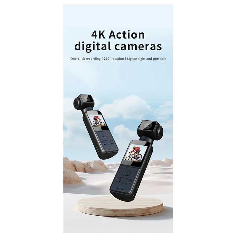4K Pocket Digital Camera 1.33Inch Sn 270 Degrees Rotate Wifi Transmission Record Portable Sport Motion Camera Y250523