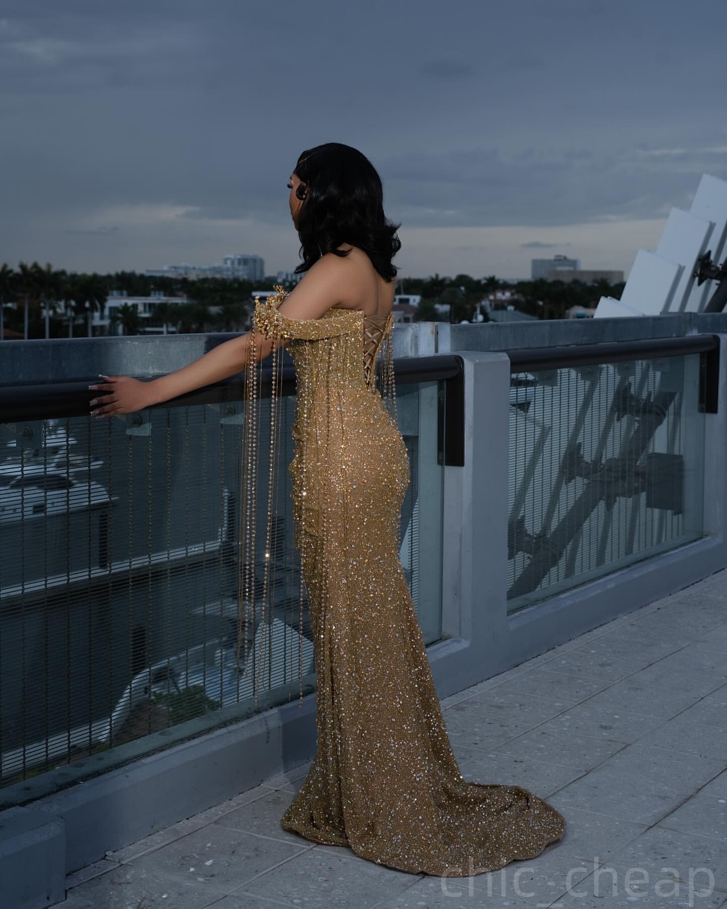 Gold Mermaid Prom Dresses 2025 Sequined Crystals Sweetheart Evening Formal Party Second Birthday Engagement Gowns Plus Size Dress For Special Occasion
