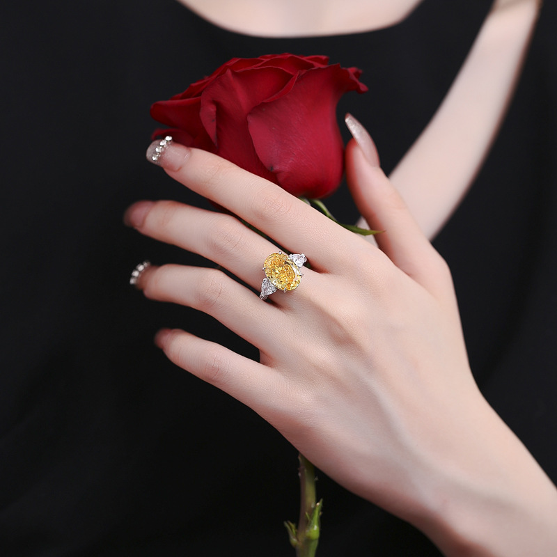 Chic Ladies' Diamond Accentuated Bands Featuring Colorful Gems Set On Premium Quality Stainless Steel Base