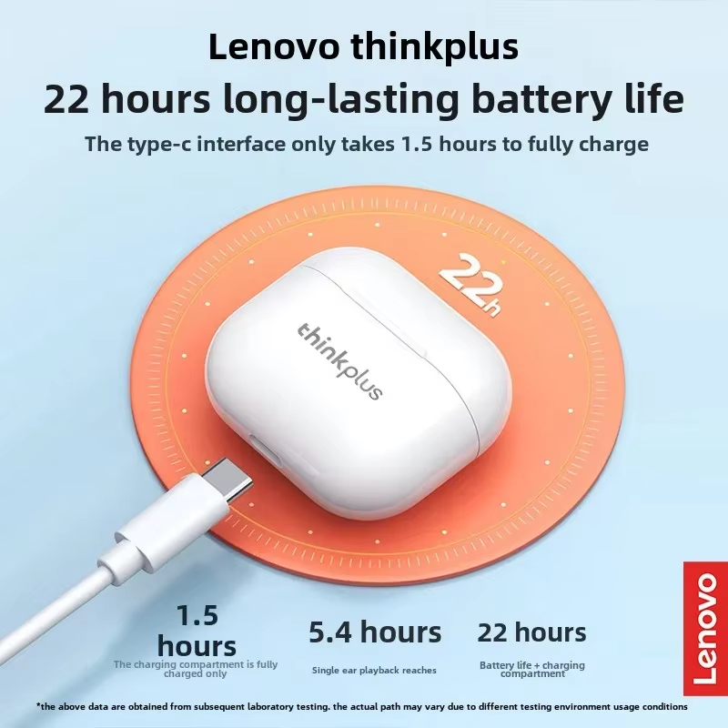 Lenovo Thinkplus LP40 Original Bluetooth Earphones Wireless Headset for Mobile Phone Music Gaming Earbuds