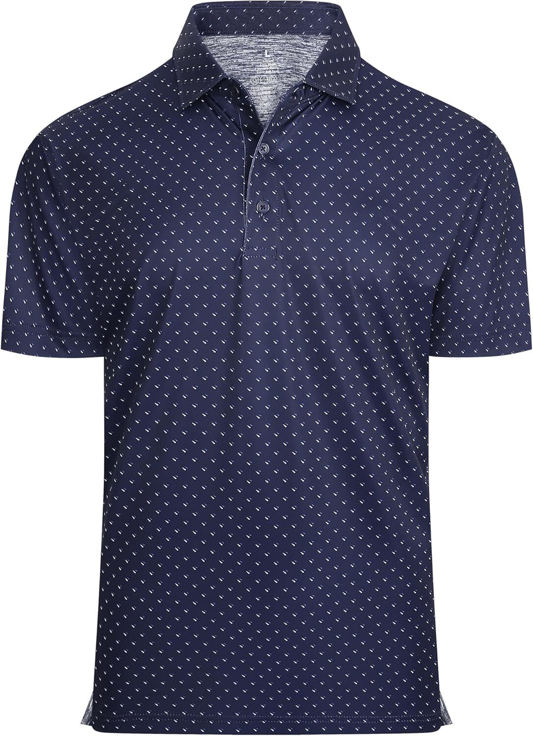 Mens Polo shirt Golf Shirt Short Sleeve Super Stretch Printed Golf Polo Moisture Wicking Dry Fit Polo Shirts for Men Polos
