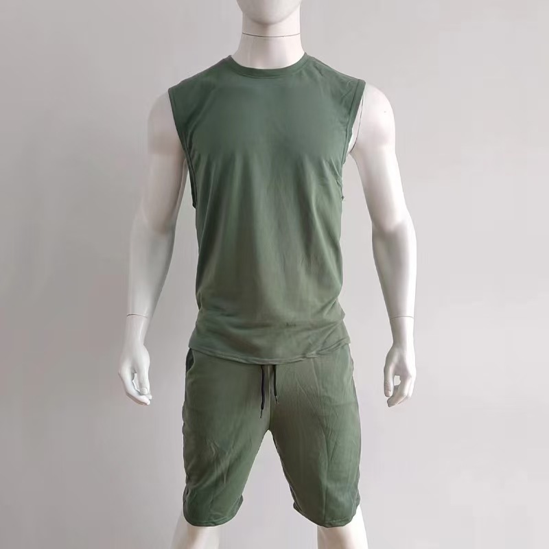 Designer Mens Sleeveless Suit: Trendy Thin Tank Two-Piece for Casual Wear