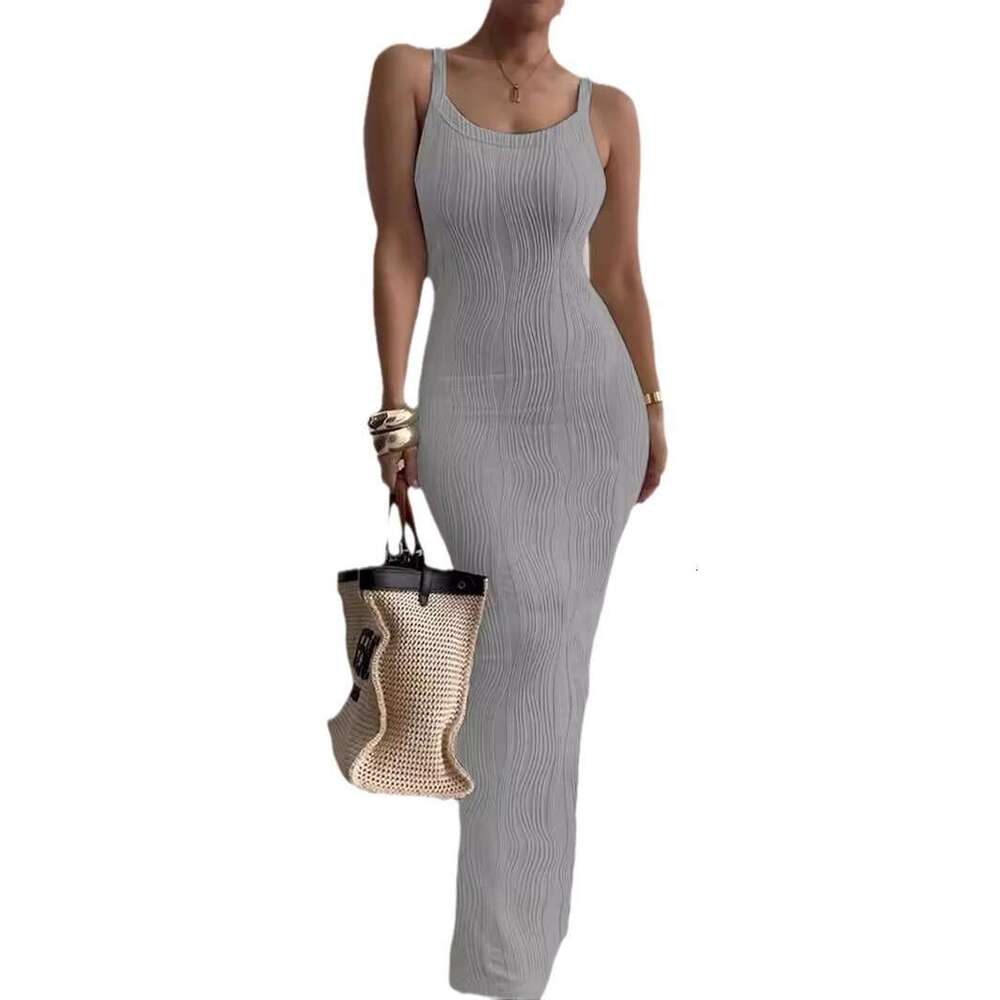 Halter Whit Maxi Dresses Summer Women S Tight Sleeveless Temperament Long Dresses Prom Sexy Dress