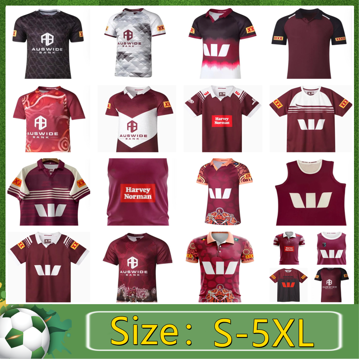2023 2024 2025 National Rugby League Queensland QLD Maroons Malou jerseys OF ORIGIN Rugby jersey Custom Men shirt size S - 5XL top quality