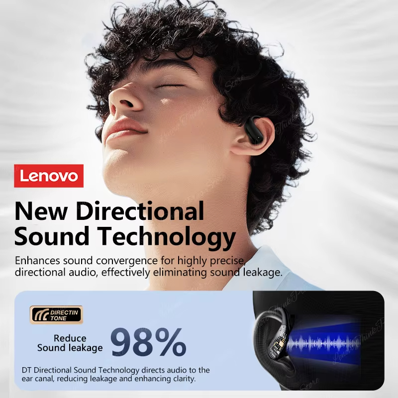 Lenovo XT55 OWS Wireless Bluetooth 5.4 Earphones 45H Long Battery Life Headphone Noise Cancelling Gaming Headset With Mic