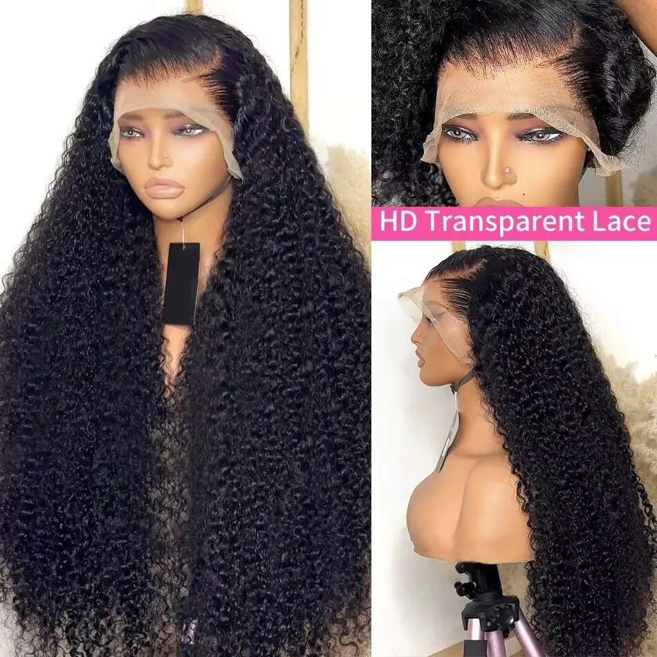 30 40 Inch 13x6 HD Wave Frontal 250% Curly Human Hair Wigs Loose Deep Brazilian 13x4 Lace Front Wig For Women