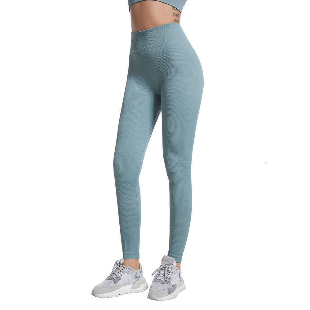DHEssentials New Solid Color Thread Seamless Yoga Women's Tight Sports Fitness Outwear 9% Bottom Pants