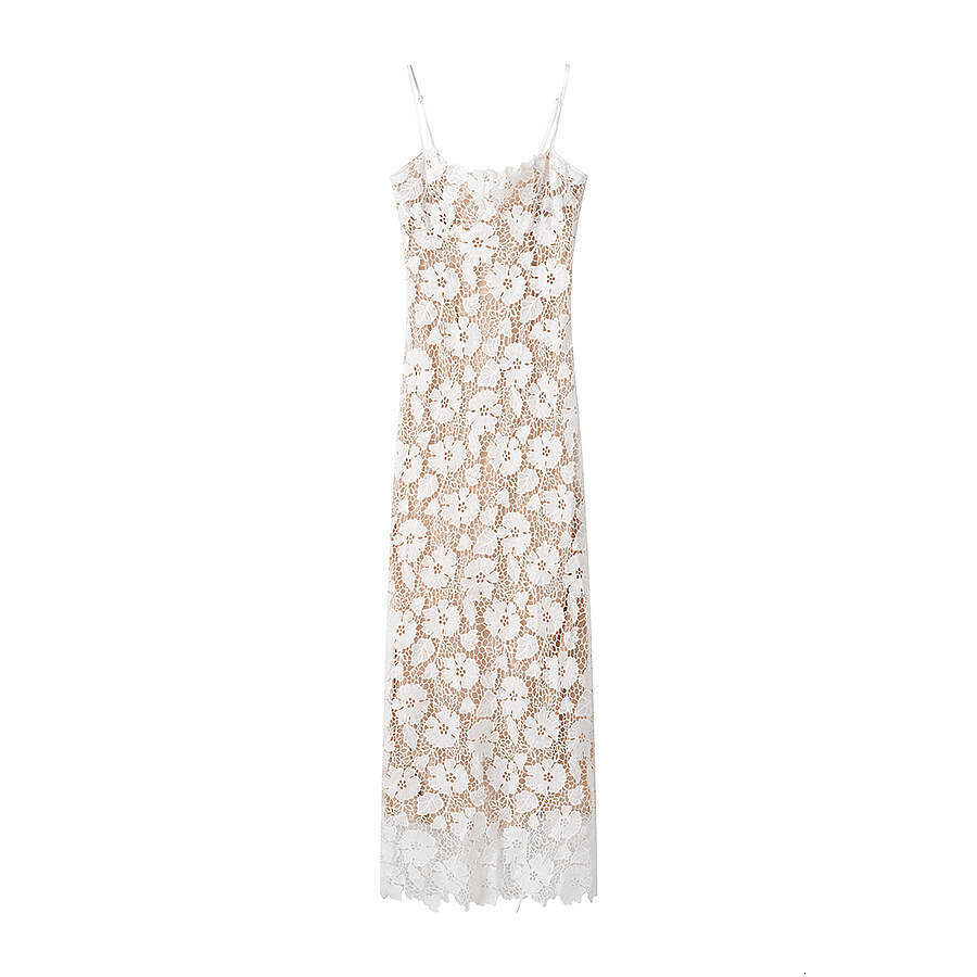 Halter Whit Maxi Dresses Spring New Women S Slimming Split Lace Strap Dress W Prom Sexy Dress