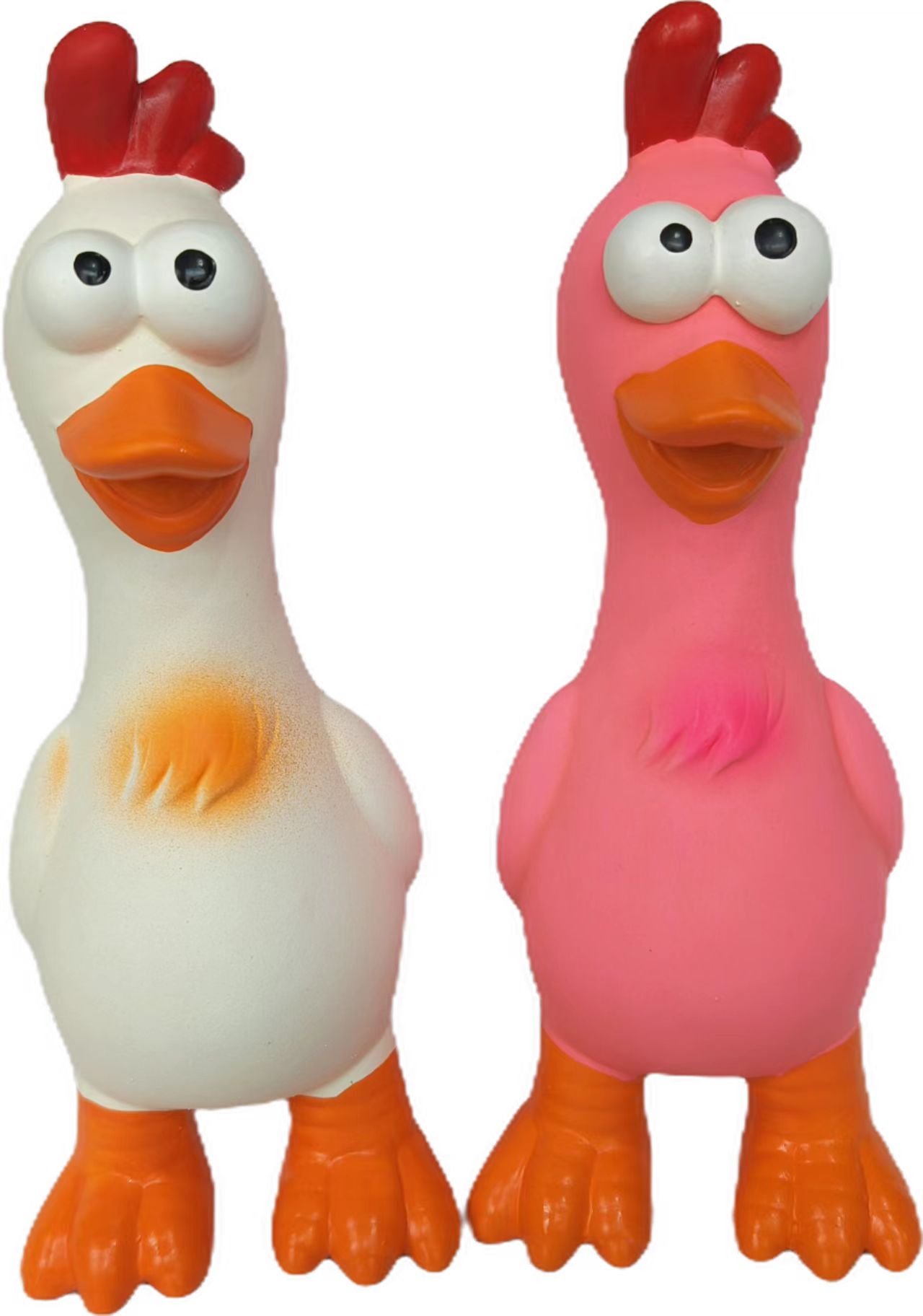 Latex Chicken Pet Dog Toy Eco-Friendly Natural Chickens and Ducks Pet Chewy Toy 4pcs/Pack
