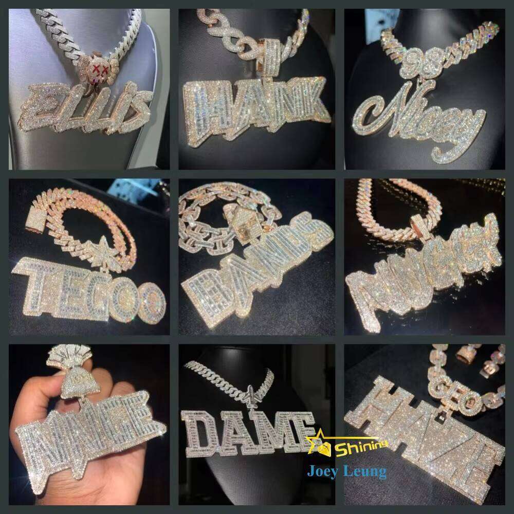 Solid Gold Plated 15Mm Wide Big Stone Sier Iced Moissanite Cuban Link Rapper Hip Hop Chain For Mens