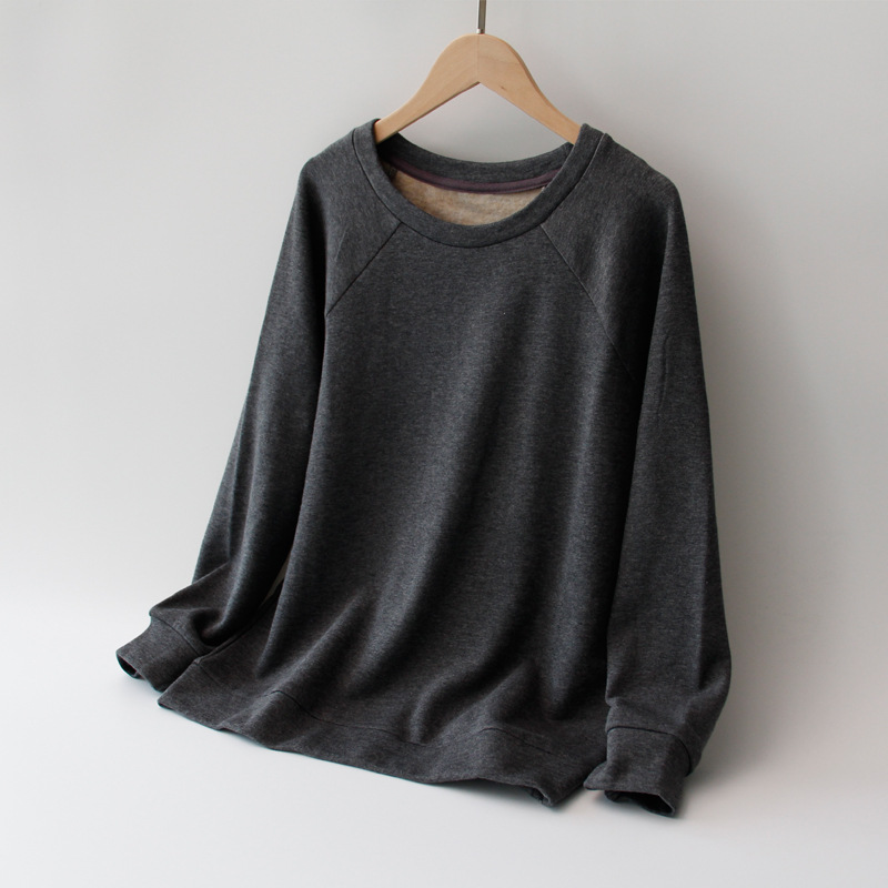 KO1202 Silk brushed bottoming shirt sweater warm suit women's coat thickened outer wear autumn and winter