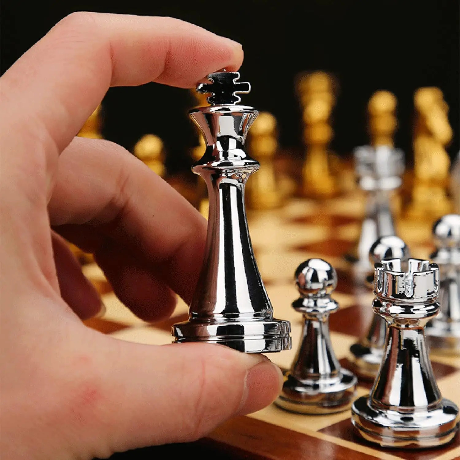 Weighted Metal Chess Pieces 26 Inch King Extra Queens Only No Board 250522