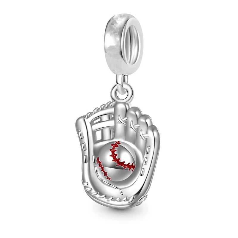 Fine Rugby Football Tennis Volleyball Badminton Baseball Charm Beads Fit Original European 925 Silver Bracelet DIY Women JewelryXJ250523